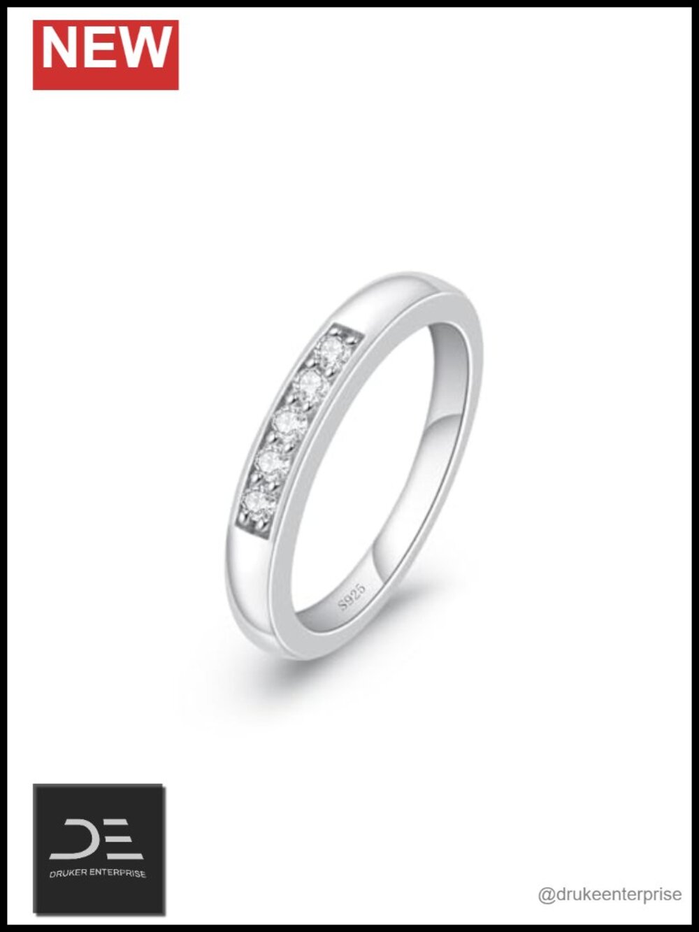 Moissanite Wedding Band Set for Couples 18k Gold Plated 925 Sterling Silver